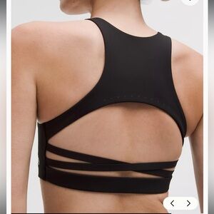 Lululemon Nulux Strappy-Back Sports Bra, Black, Size Small